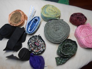 My collection of quilt bindings ENDS