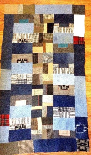 'He Dresses Up, He Dresses Down', designed & pieced by Tierney Hogan, 2014