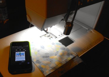 Listening to audiobook while I sew