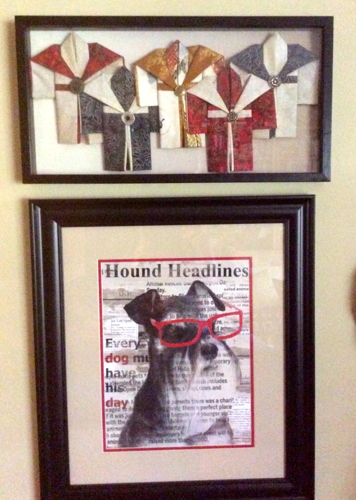 Above the whimsical schnauzer print