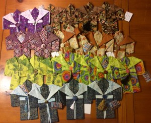 23 new miniature kimonos ready for the shop