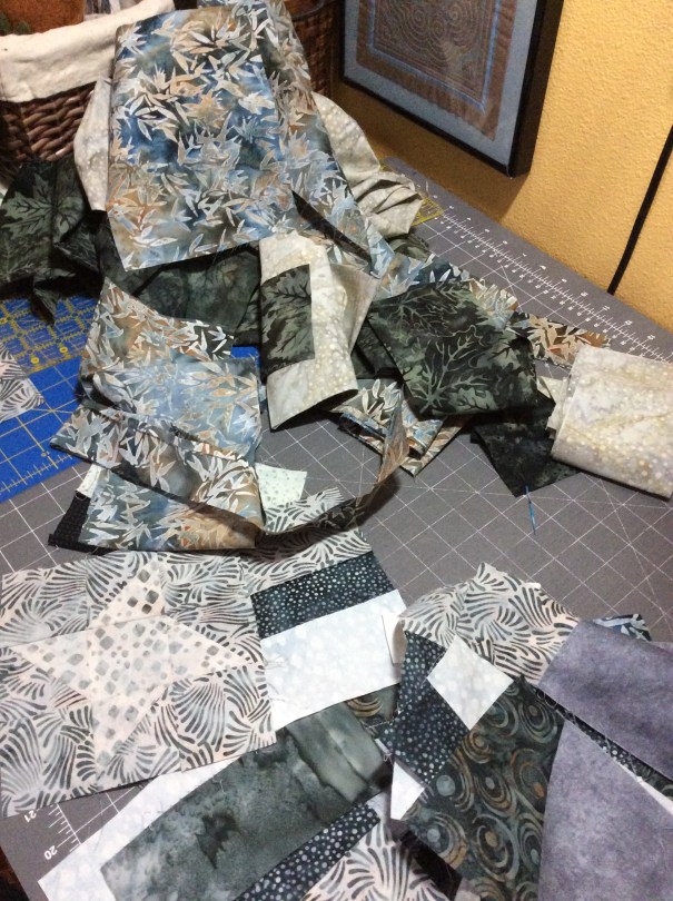 How could I turn these beautiful batik fabric scraps down?