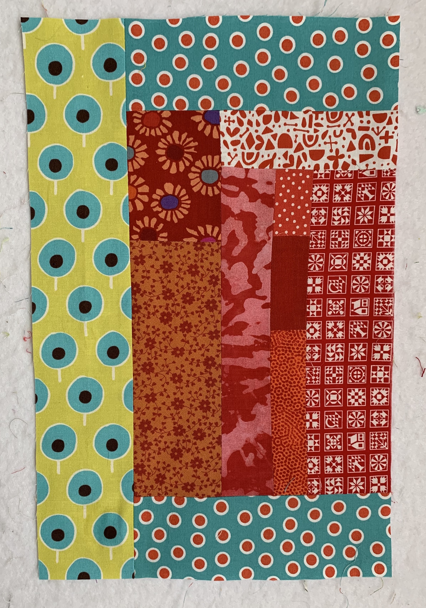 #8, end border strip for B block