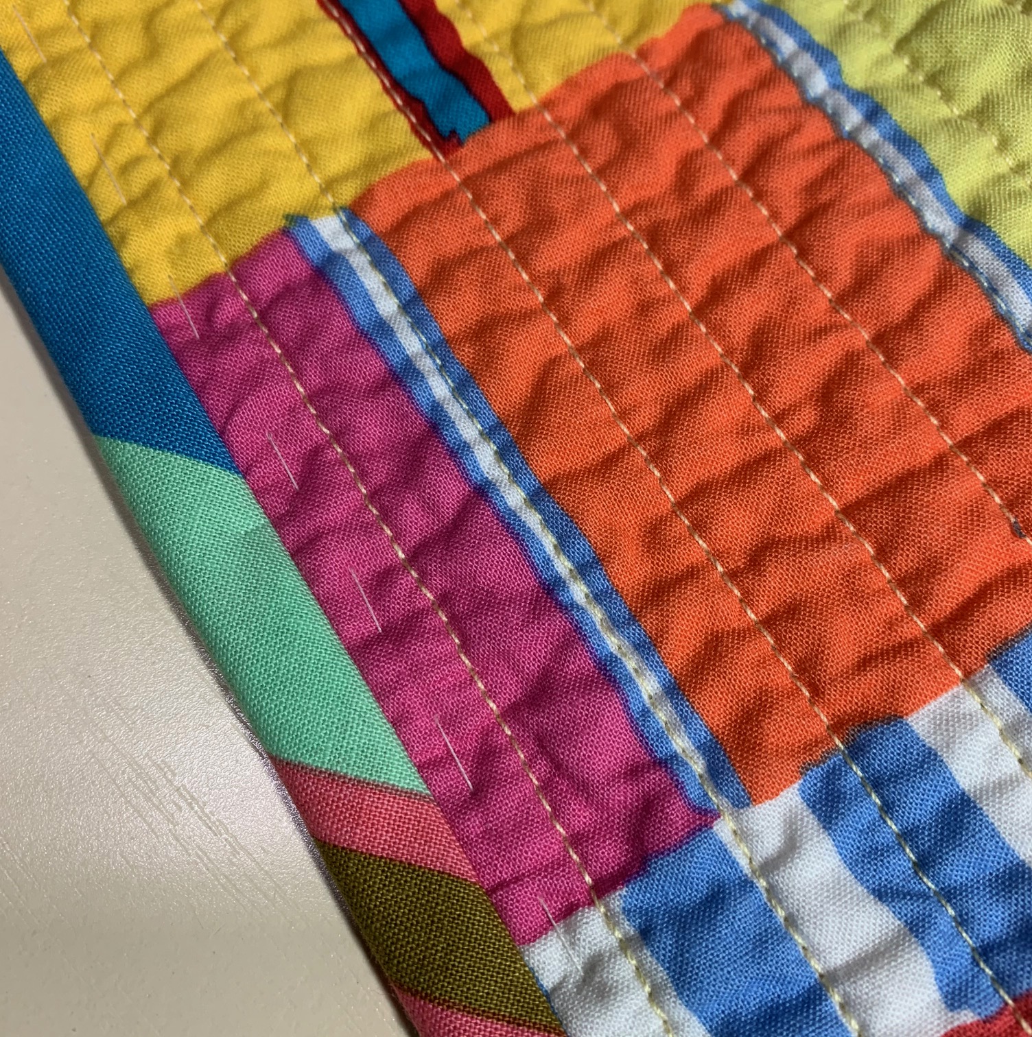 #28 basting line on front